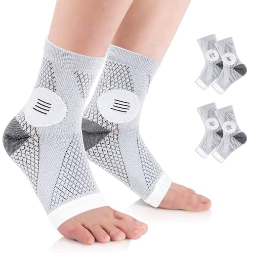 Neuropathy Socks 2 Pair Functional Socks for Neuropathy Pain Relief Soothe Relief Socks Neuropathy Socks for Men Women Ankle Compression Socks Plantar Fasciitis Socks for Feet Pain Relief (M)