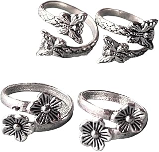 ap jewels Women & Girls Metal Plated Fancy Toe Ring Adjustable Bichiya/Leg Finger Ring-Combo-2 (A_C_P_110749_Multi)-picture-17