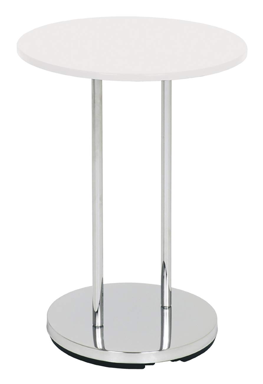 Buy HAKU Furniture, Side Table Chrome HighGloss Chrome/White, Height