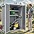 DWVO 60 Cuft Outdoor Tall Storage Shed with 2 Shelves, Weatherproof Vertical Tool Shed with Floor & Lockable Doors, Sturdy Double-Wall Plastic Cabinet for Garbage Cans and Garden Equipment (Gray)