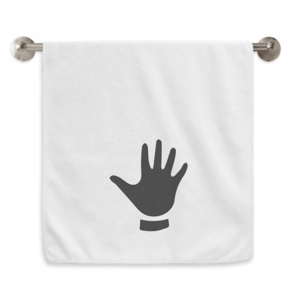 Serviette moelleuse blanche imprimé diadème au tissage de qualité supérieure 13x29"