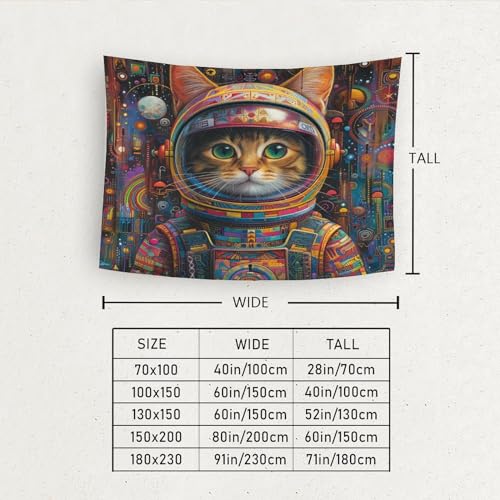 Tapisserie murale chat 3D tenture murale tissu décoration chambre serviette de plage
