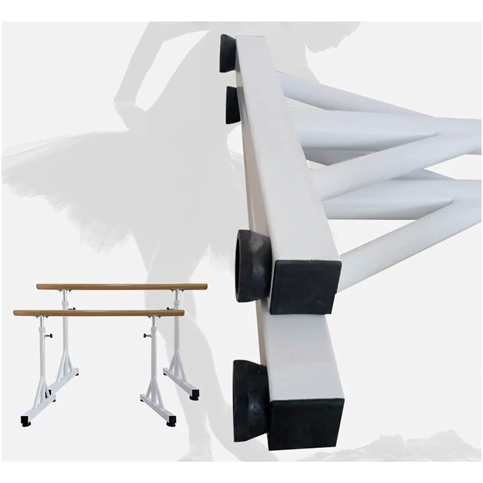 Ballet Barre Bar Double Barre Ballet Bar Floor Fixed Dancing Stretching Ballet for Home or Studio Barre Exercise Equipment for Kids and Adults