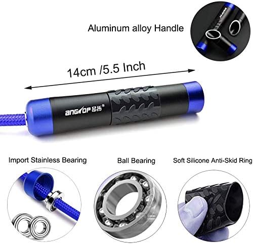 YJZQ Speed Skipping Rope Vinyl Steel Adjustable Jump Rope 9.8ft Cable Sealed Ball Bearings Mastering Double Unders - Image 5