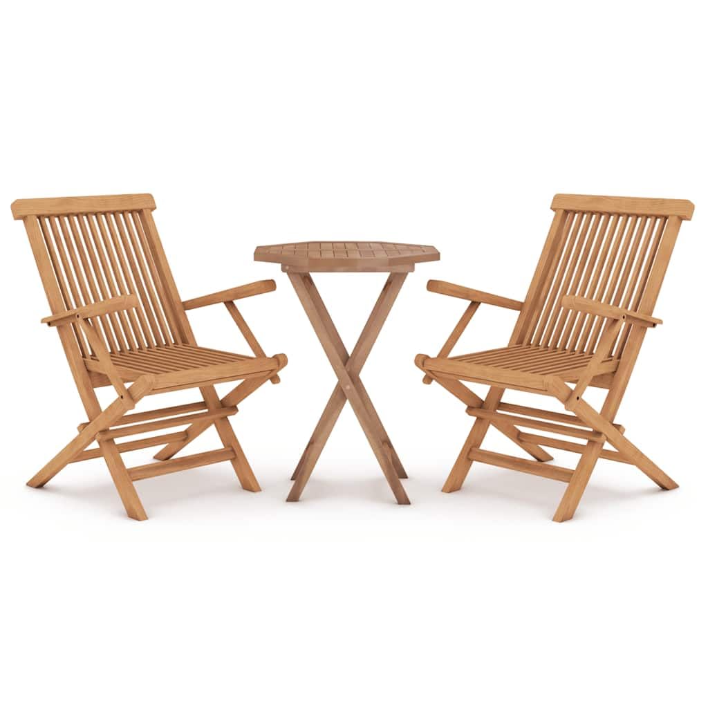 Salon de jardin pliable en teck pour aménager votre terrasse ou balcon