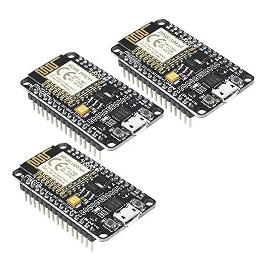 KeeYees 3pcs ESP8266 ESP-12E Development Board WiFi WLAN Wireless Module CP2102 for NodeMCU for ESP-12E for Arduino