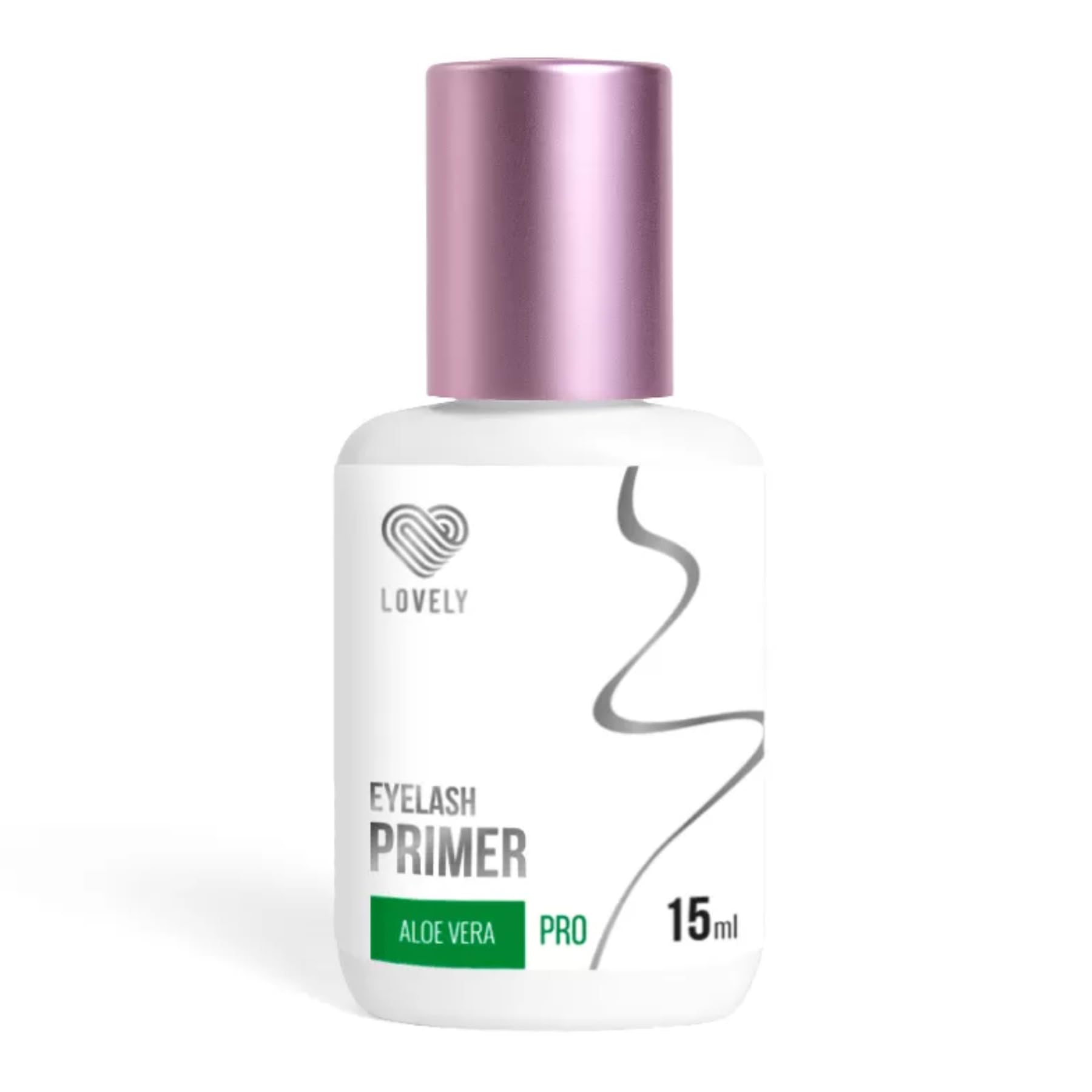LOVELY Primer per Estensioni Ciglia - 15ml, Aloe | Promotore di Adesione per Estensioni Ciglia per una Maggiore Durata | Liquido Pre-trattamento Applicazione