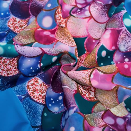 Image of GRACE KARIN Girls Long Sleeve Swimsuit Mermaid Bathing Suit Rash Guard Swimwear 4 Piece Size 5-12