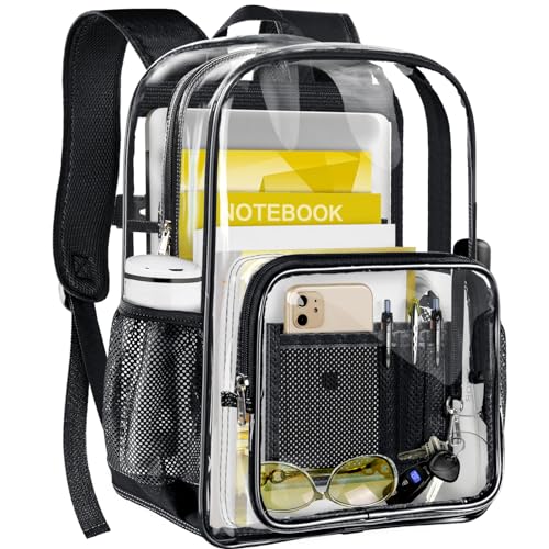 GEAMSAM Clear Backpack Transparent Heavy Duty...