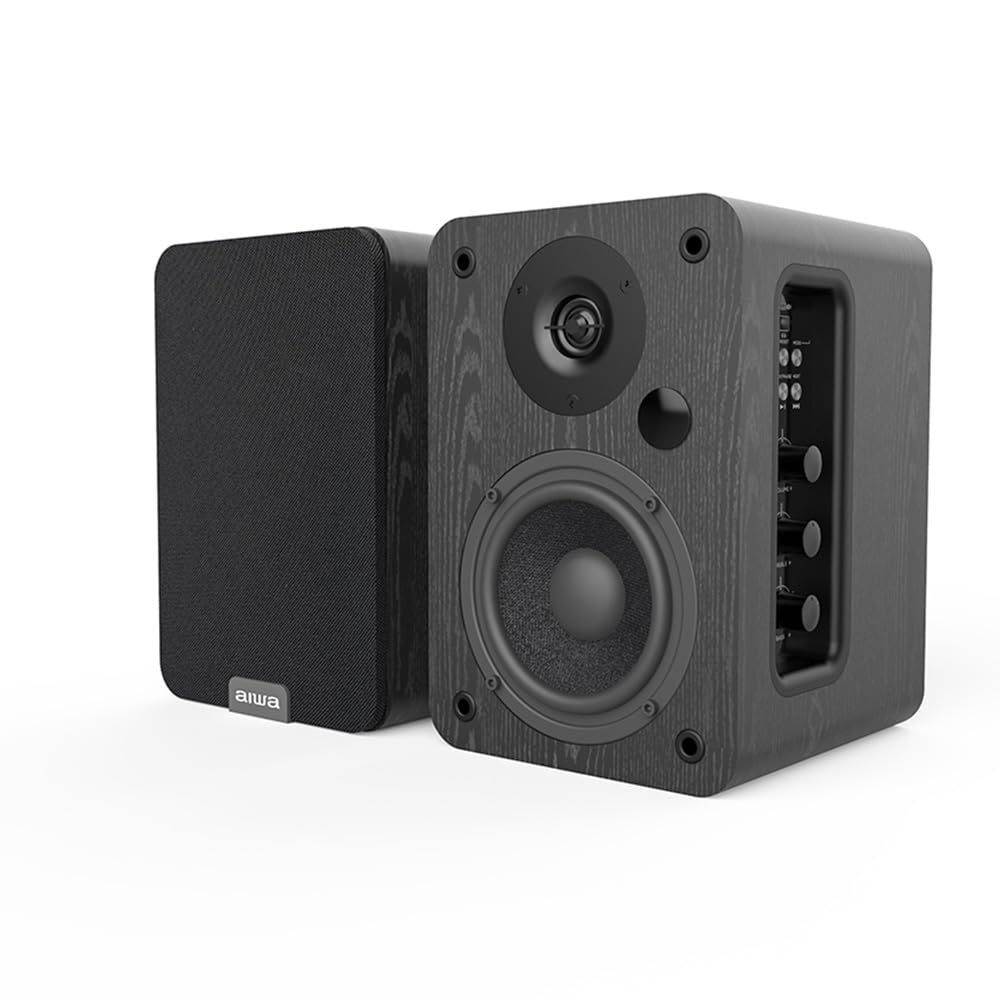 Altavoces Activos AIWA ASP-A 200 (Potencia 2 X 25W RMS, HDMI-ARC, COAXIAL, RCA-Audio). Color Negro