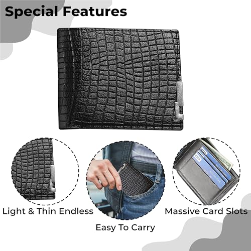 Image of Kraptick Mens Wallets: Slim Wallets for Men with Cardholder and Money Organizer (DMFP396)