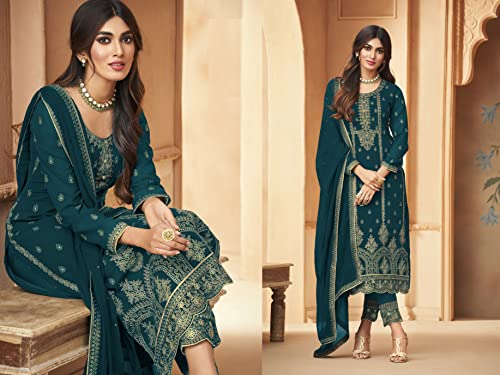 Image of Delisa Indian /Pakistani Wedding Partywear Plus Size Pant Salwar Kameez Ready to Wear Salwar Suit for Womens 01