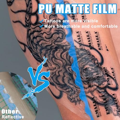 LEAYOKA Tattoo Film - Waterproof Tattoo Cover Up - 15cm x 10m Roll - Transparent - All Ages, 15cm*10m - Image 4