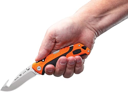 Miniatura 5 de Buck Knives 660 Pursuit Pro - Cuchillo de caza plegable con Guthook, hoja de acero inoxidable S35VN de 3-58 pulgadas, funda de poliéster incluida