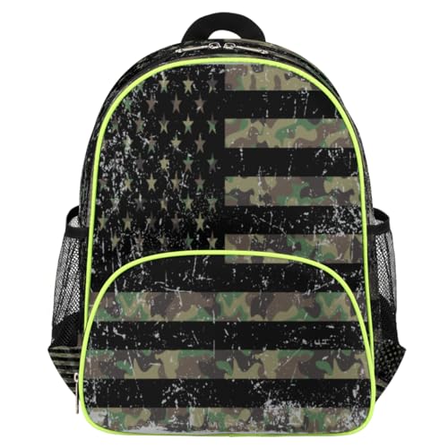 Sac à dos pour tout-petit mignon motif camouflage et style américain rétro