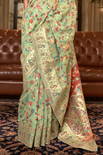 Image of SWORNOF Womens Kanjivaram Banarasi Silk Saree Kanchipuram Patola saree