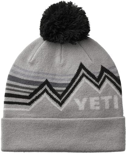 Yeti Freestyle Pom Beanie Hat - Grey/Black, Grey / Black, osz