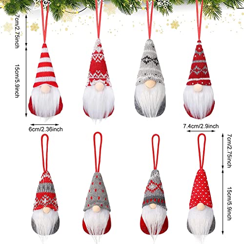 KAHEIGN 8Pcs Christmas Tree Hanging Gnomes - Image 4