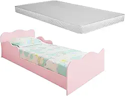 MINI CAMA MONTESSORIANA JUVENIL INFANTIL SONHAR COM COLCHÃO INCLUSO - ROSA