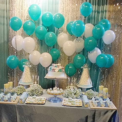 50pcs 12inch Turquoise Latex Balloons Teal Helium Balloons for Party Decorations - Image 2