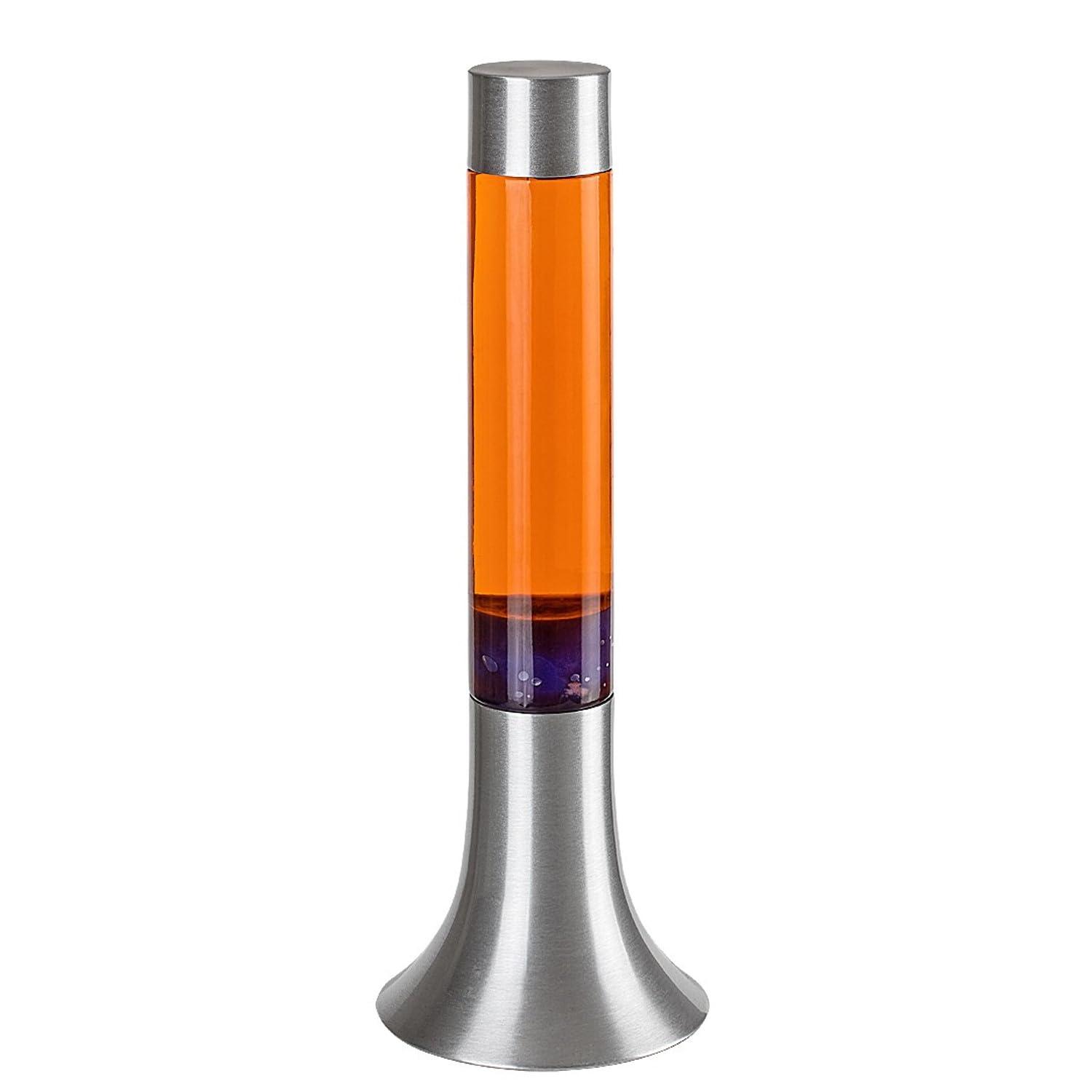 Rabalux Poppilol – Lampe à lave LED 25W, effet décoratif orange/violet, métal argenté, lumière blanc chaud 3000K, 37,5 cm, design moderne pour salon ou chambre