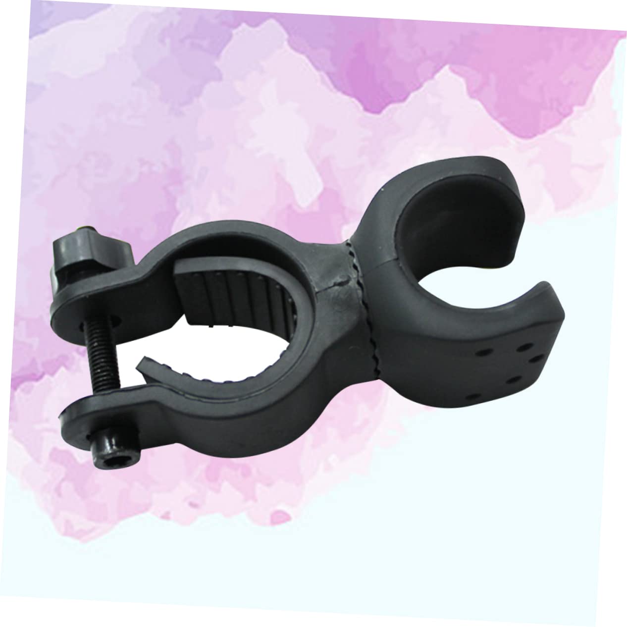 OSOLADY 360Degree Adjustable Bike Light Mount Holder Lightweight Rubber Handlebar Flashlight Clamp for Steady Attachment Black