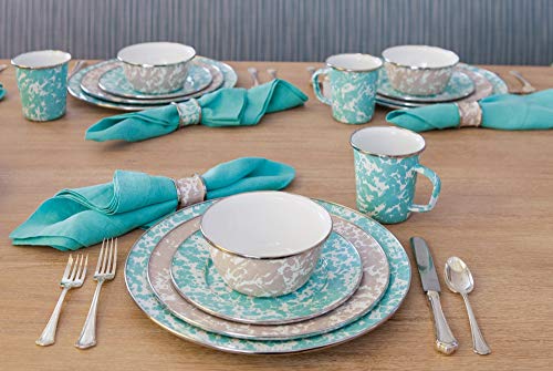Set de 2 platos Golden Rabbit esmaltados 12.5 pulg miniatura 3