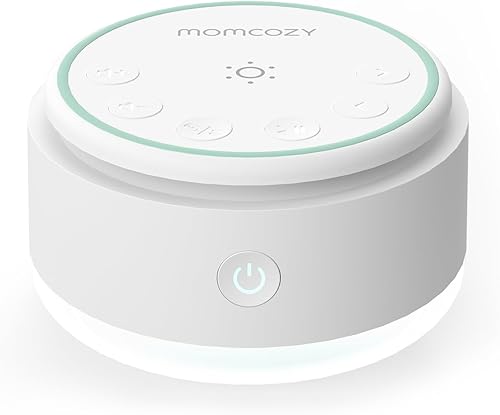 Momcozy Máquina de sonido 20 sonidos relajantes y luz táctil, portátil, ruido blanco para bebés, niños y adultos para temporizador de sueño y