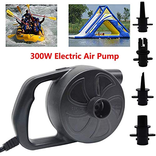 Air Pump for Inflatables Air Mattress Pump Air Bed Pool Toy Raft Boat Quick Electric Air Pump Black (AC Pump(300W))