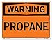 Vestil SI-W-33-B-AC-130 Sign-Warning-33 12.5X9.5 Alum Comp .130, Propane