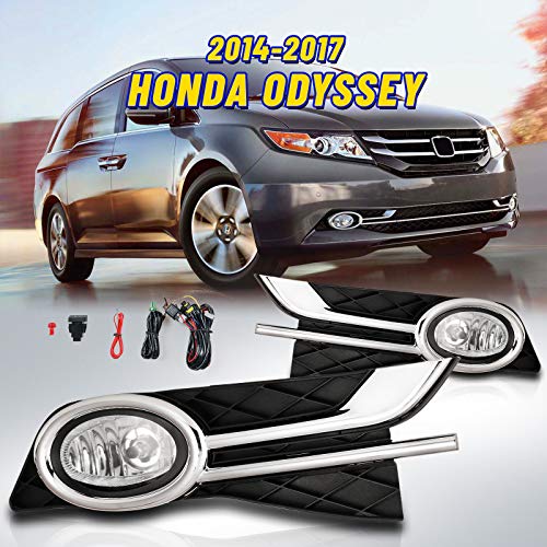 AUTOFREE Driving Fog Lights for Honda Odyssey 2014-2017 with H11 12V 55W Bulbs Fog Lamps Assembly Included Wiring Kits & Switch-1 Pair (Clear Lens)