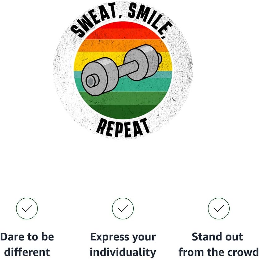 Sweat Smile Repeat Cropped Long Sleeve T-Shirt - Funny Women's T-Shirt - Gym Long Sleeve Tee