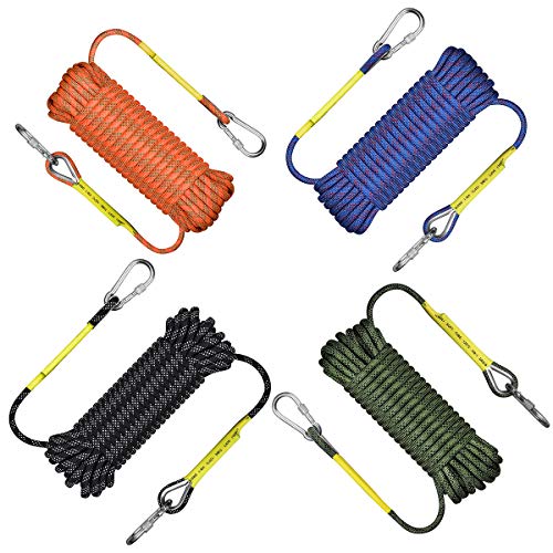 VOXLOVA Rock Climbing Rope, Outdoor Static Climbing Rope, 10mm High Strength Safety Rope, Hiking Tree Climbing Fire Escape Rappelling Rope, Fire Rescue Rope 20M(65ft) - Thumbnail 6
