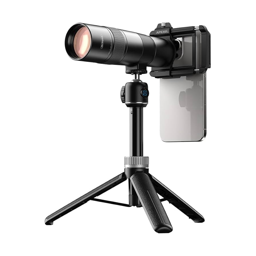 スマホアクセサリー APEXEL 30X Telephoto Lens Kit Amazon.com: APEXEL 30X HD Telephoto Lens for iPhone Pro Max