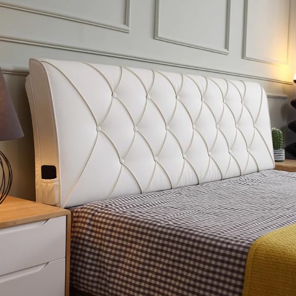 Almohada de cabecero para leer y reposar en cama, diseño acolchado suave, ideal para apoyo de espalda mientras estás sentado en la cama