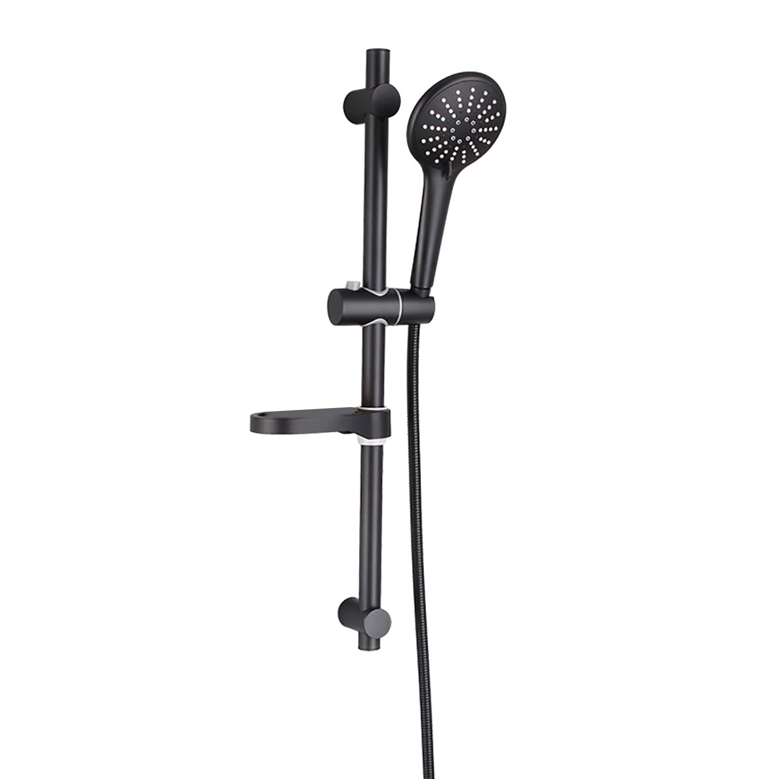 Asta Doccia Nero Saliscendi Doccia 304 Acciaio Inox Asta Doccia Saliscendi Completo da Parete Regolabile Saliscendi per Doccia con 3 Funzioni Doccetta, Tubo 150 cm, Supporto Regolabile