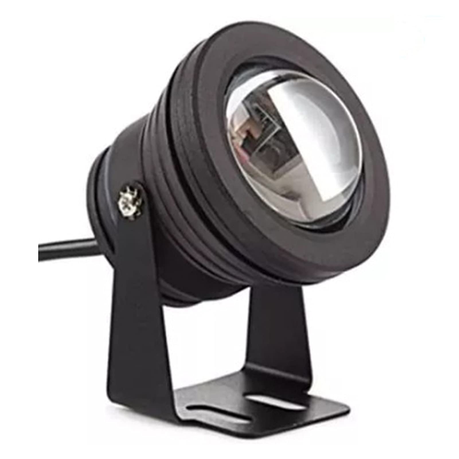 BDSHL LED Spotlight Underwater Light 10w Landscape Light Convex mirror IP68 Waterproof DC12V 24V RF Remote Control Colorful Rockery Fountain Light Swimming Pool (Color : B2-white, Size : 12V-10w)