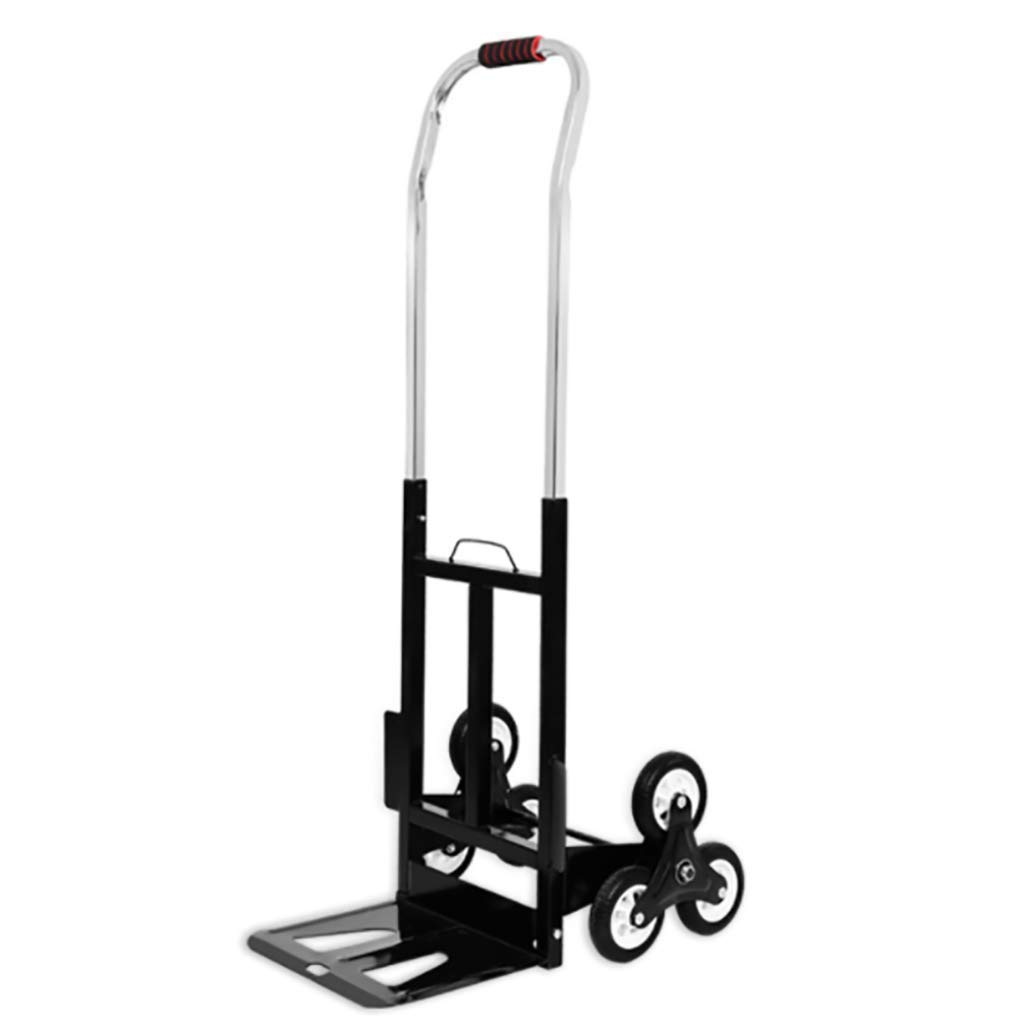HTTGDGDH Trolleys,Multifunction Trolley,Portable Recycling Vehicles,Hand Trucks Climbing Cart Folding Six-Wheeler Truck Pull Truck Carbon Steel Van,Steel Plate Style,Steel Plate S,Steel Plate Style