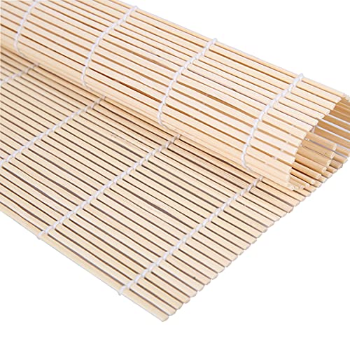 JIALEEY Bamboo Sushi Rolling Mat, 9.5x9.5 Inch, 4 PCS Set
