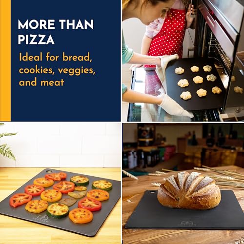 Image of 14 inch x 16 inch Pizza Steel - Heavy-Duty Carbon Steel Baking Plate for Oven, Grill & Pizza Oven - Pro Pizza Stone for Bread, Sourdough, and Crisp Crust Perfection