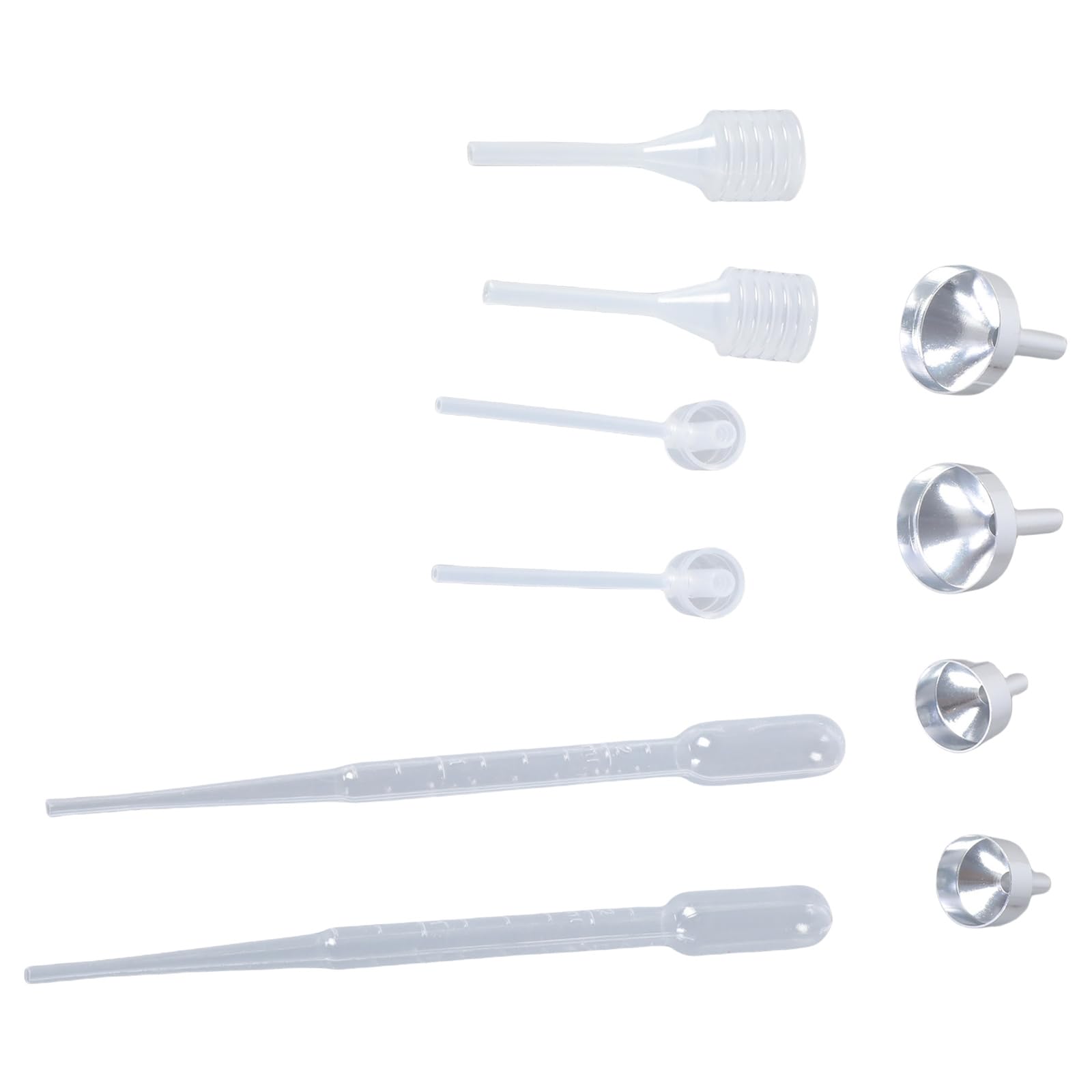 MALSSE Metal Funnel and Droppers for Quickly and Easy Filling of Bottles with Perfumes and Cosmetic Ingredient Liquid Transfer Tool