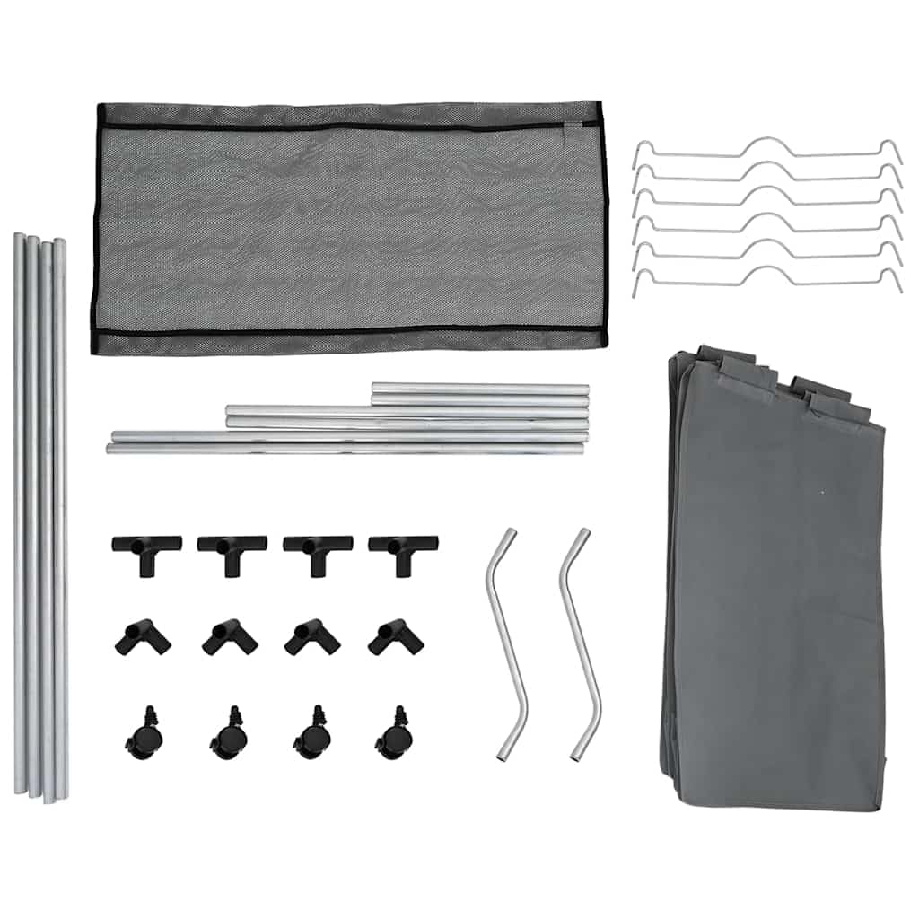 Cesto portabiancheria con ruote 3 scomparti grigio, cesto portabiancheria in acciaio con rivestimento in plastica, 3 sacchetti per la biancheria in tessuto non tessuto, 4 ruote con freni, 96