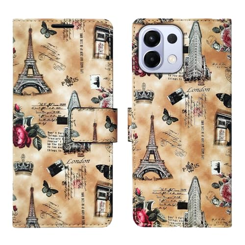 Image of Brown Tower Flip Cover for Oppo K13 5G| Leather Finish|Shock Proof|Magnetic Clouser Compatible with Oppo K13 5G (Brown)