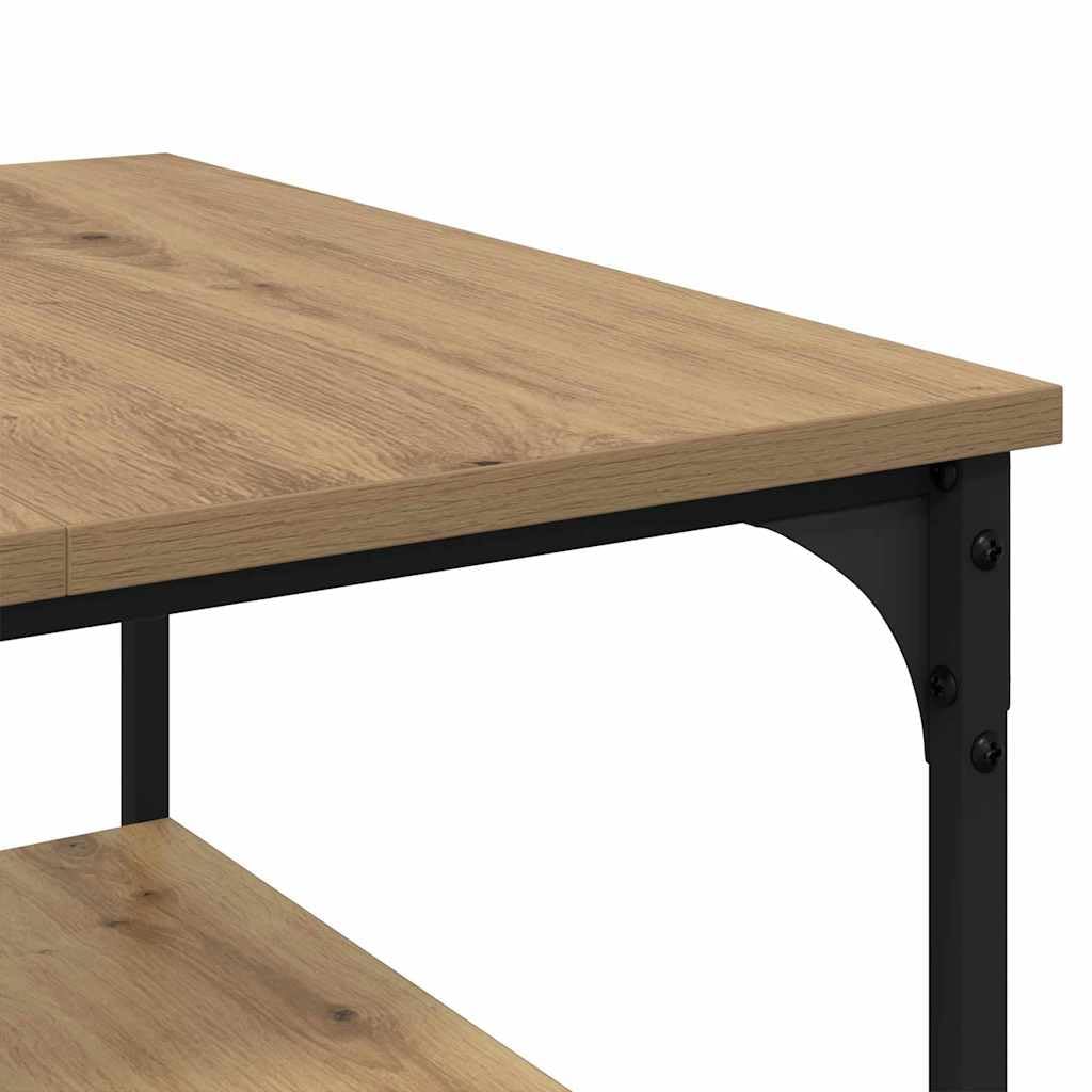 vidaXL Table Basse Chêne Artisanal 55 x 55 x 40 cm Bois d'ingénierie