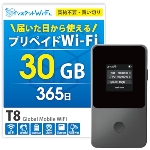 ポケットWiFiモバイルルーター 30ギガ/30日間 日韓通用 SIM＆契約不要 ポケットwifi モバイルルーター wifi 契約不要 返却不要 チャージ式