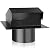 4 Inch Roof Vent Cap with Wind Damper and Mesh to Provide Flow of Fresh Air and Keep Critters Out,4 Inch Roof Exhaust Vent, Black