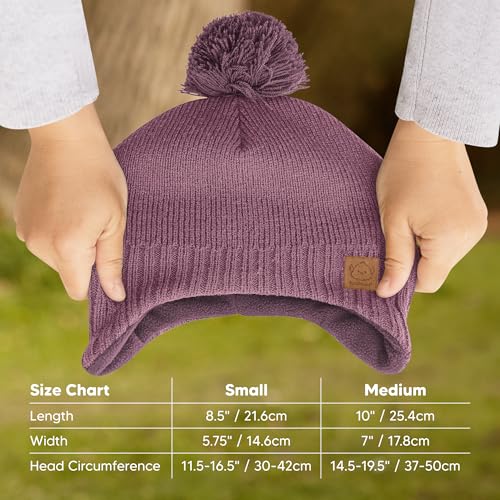 Image of KeaBabies Baby Beanies, Baby Hats for Boys, Girls - Cute Toddler Winter Hat, Soft & Stretchy Beanies for Infant, Newborn 6-36 Months, Cozy & Warm with Earflap Muff & Pom (Regalia)
