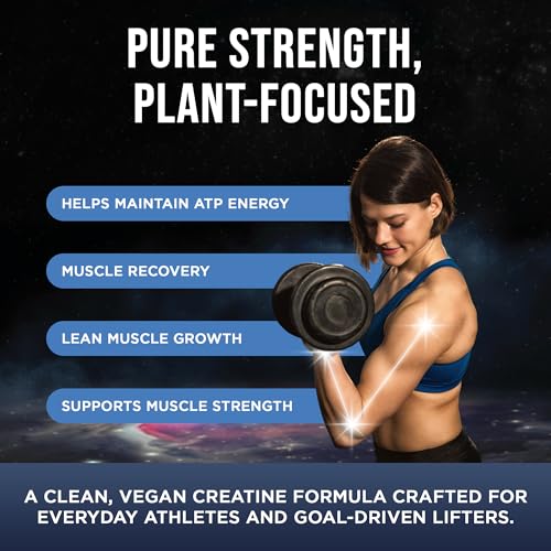 Image of Vega Micronized Creatine Monohydrate Powder, Unflavored - 5g Pure Vegan Creatine for Men & Women, Strength, Performance & Muscle Growth, 100 Servings (17.6 oz) (Pack of 2)