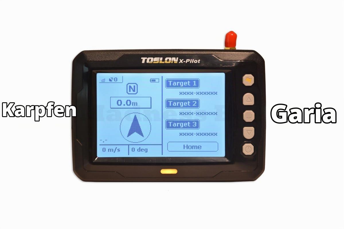 Mk-Angelsport Carp Madness X-Pilot Toslon Autopilot für Futterboote vollautomatisch – Futterboot Köderboot mit GPS und Echolot