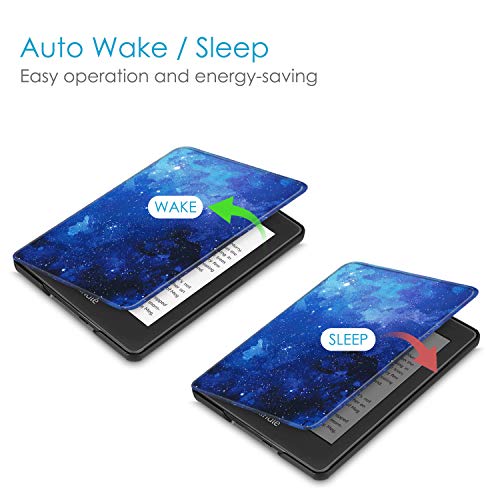 Image of Fintie Slimshell Case for 6 inch Kindle Paperwhite (10th Generation, 2018 Release) - Premium Lightweight PU Leather Cover with Auto Sleep /Wake for Amazon Kindle Paperwhite E-Reader, Starry Sky